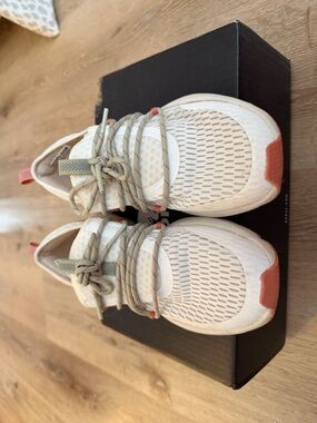 Sorel Women’s White Sneakers with Coral Accents